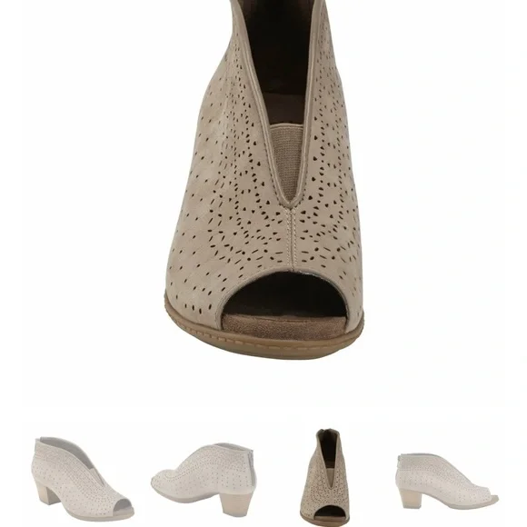 EARTH CALGARY QUEBEC LEATHER HEEL SZ 8.5 M 39.5 EU 🌸🐝 - Picture 3 of 10